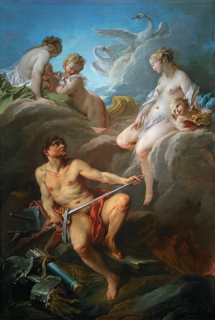 Венера, яка просить у Вулкана зброю для Енея (1732) (252 x 175) (Париж, Лувр)
