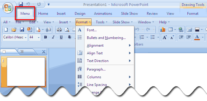 Треба погодитися, що інтерфейс PowerPoint 2007 вельми незвичайний для тих, хто звик до колишніх випусків Microsoft Office