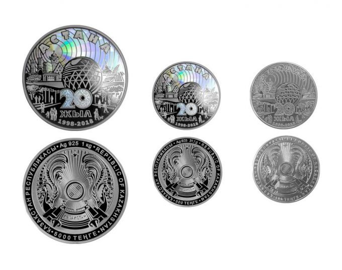 На монетах зі срібла також присутні написи «Ag 925 1kg» або «Ag 925 31,1g», що позначають метал, з якого виготовлена ​​відповідна монета, його пробу і масу