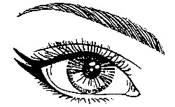 Один зі стандартних способів, придатних для оформлення маленьких очей круглої форми, є паралельна підводка