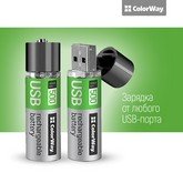 новий продукт   499 ₴   Акумуляторна батарея ColorWay 18650 USB 1200 mAh 3